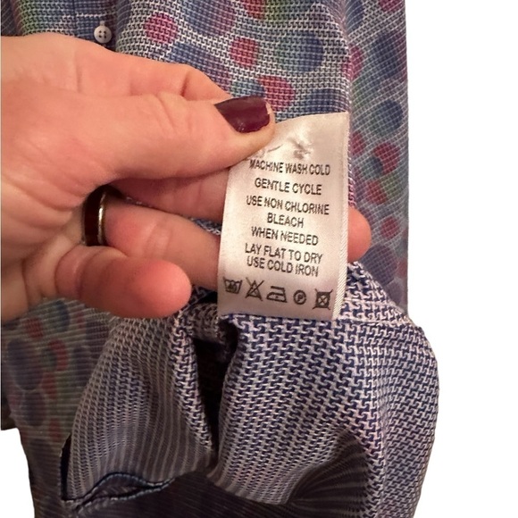 NEW Luciano Visconti Black, Multi-colored with flip cuffs, Men’s, Size Small - Picture 7 of 12